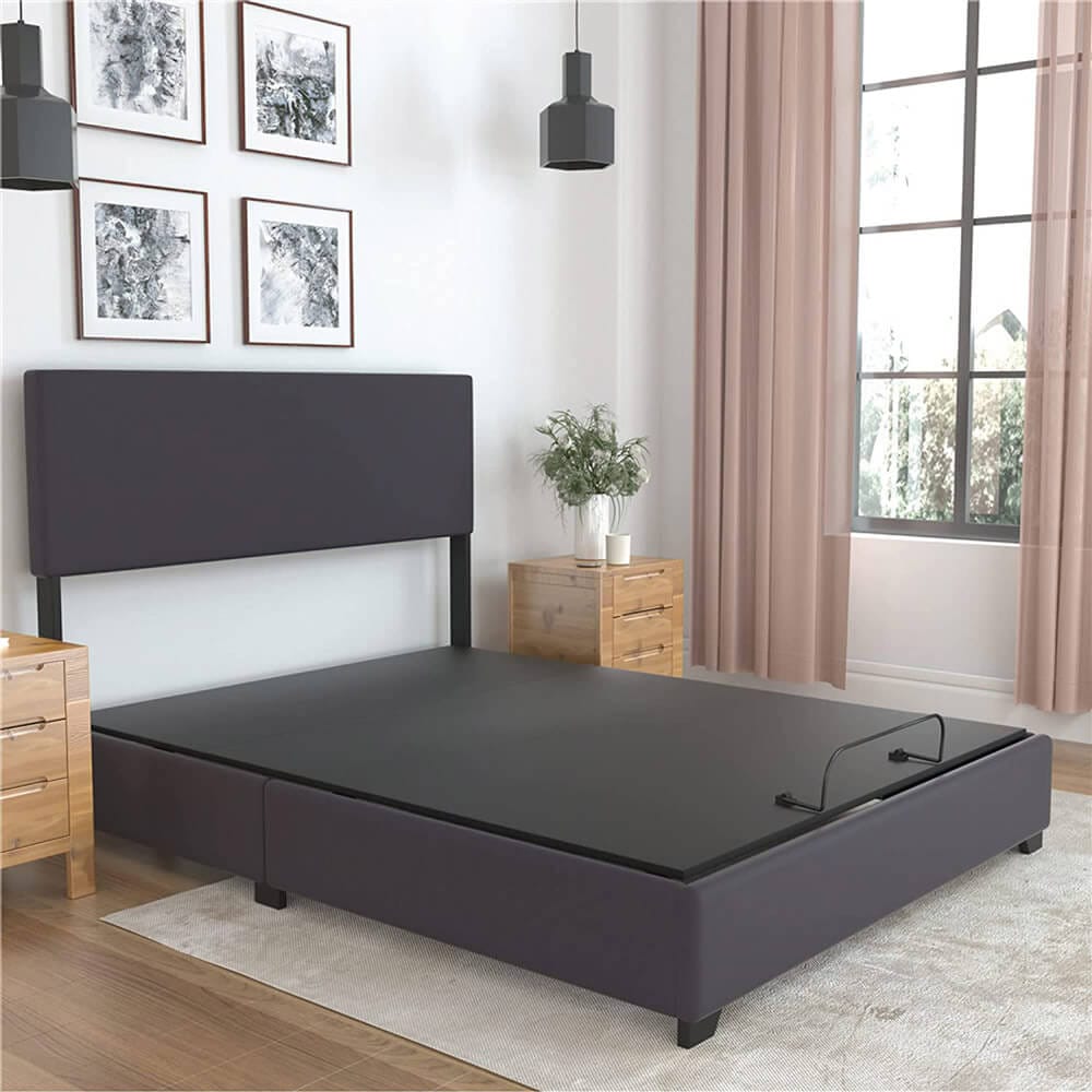 Classic Brands Adjustable Comfort Affordomatic 2.0 King Metal Bed Base, Black