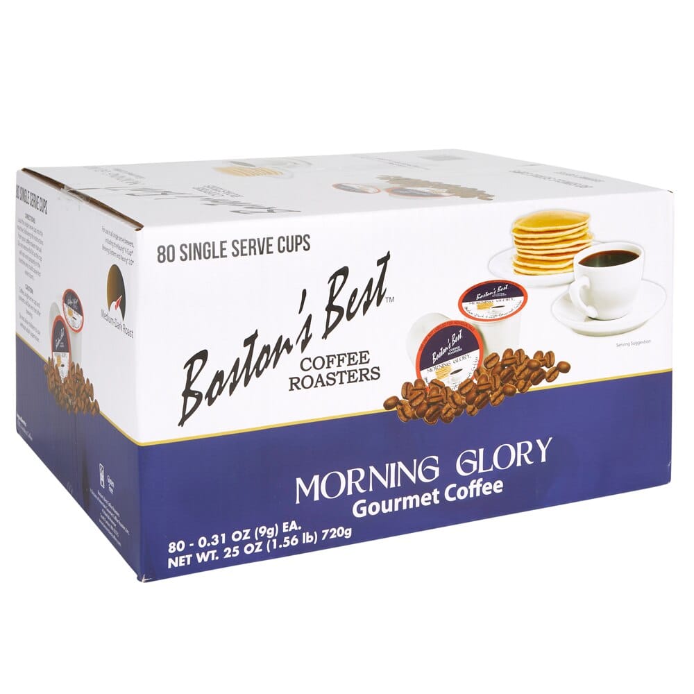 Boston's Best Medium Dark Roast Morning Glory Gourmet Coffee Cups, 80 Count