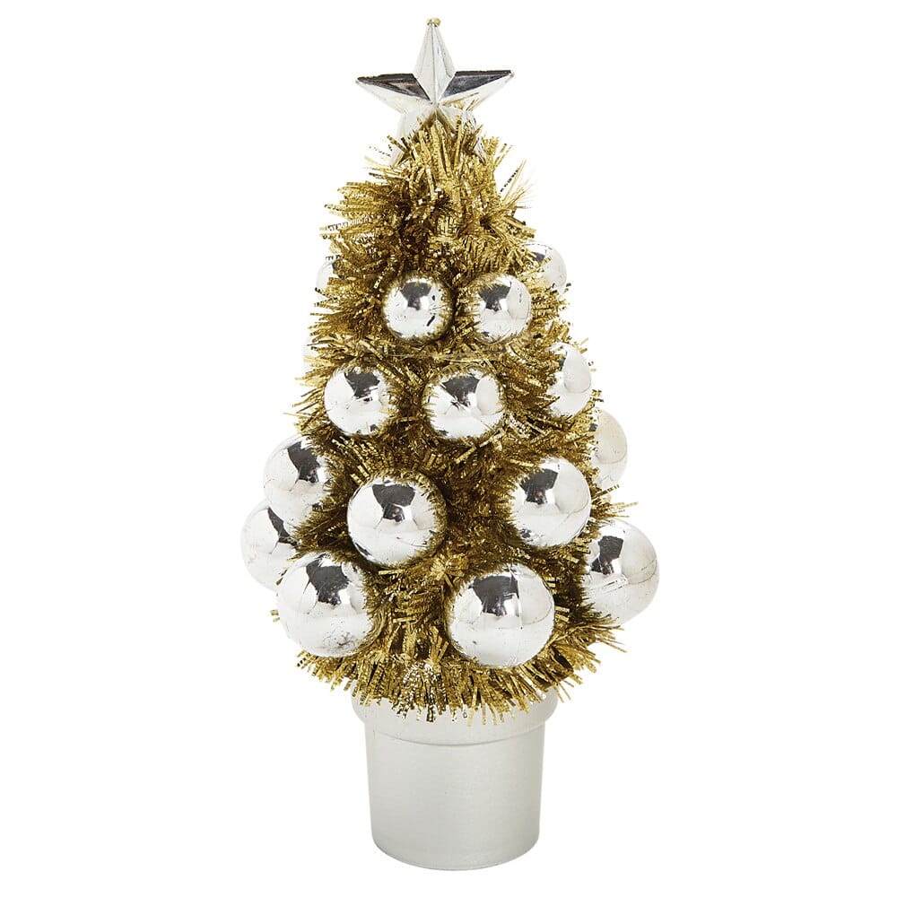 Christmas Decorative Tinsel Tree, 6.5"
