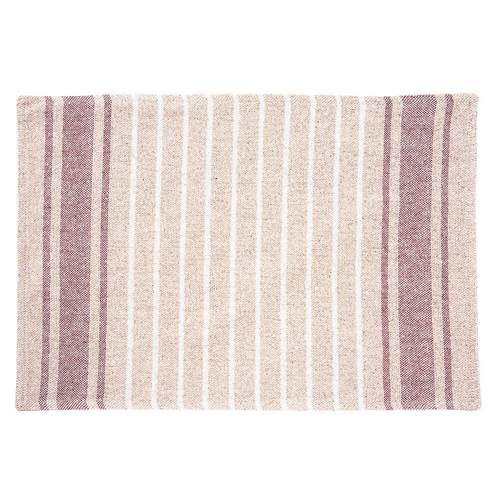 Cotton French Striped Placemat, 13"x19"