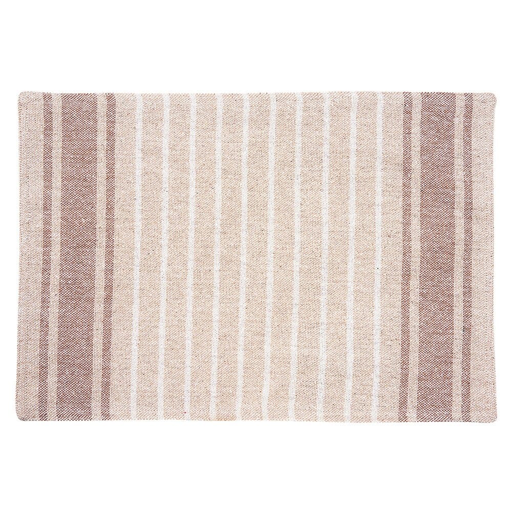 Cotton French Striped Placemat, 13"x19"