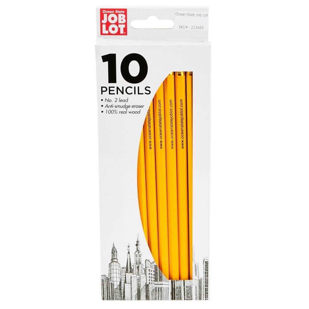 Ocean State Job Lot No.2 Pencils, 10-Count
