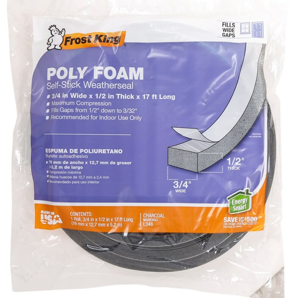 Frost King Poly Foam Self-Stick Weatherseal