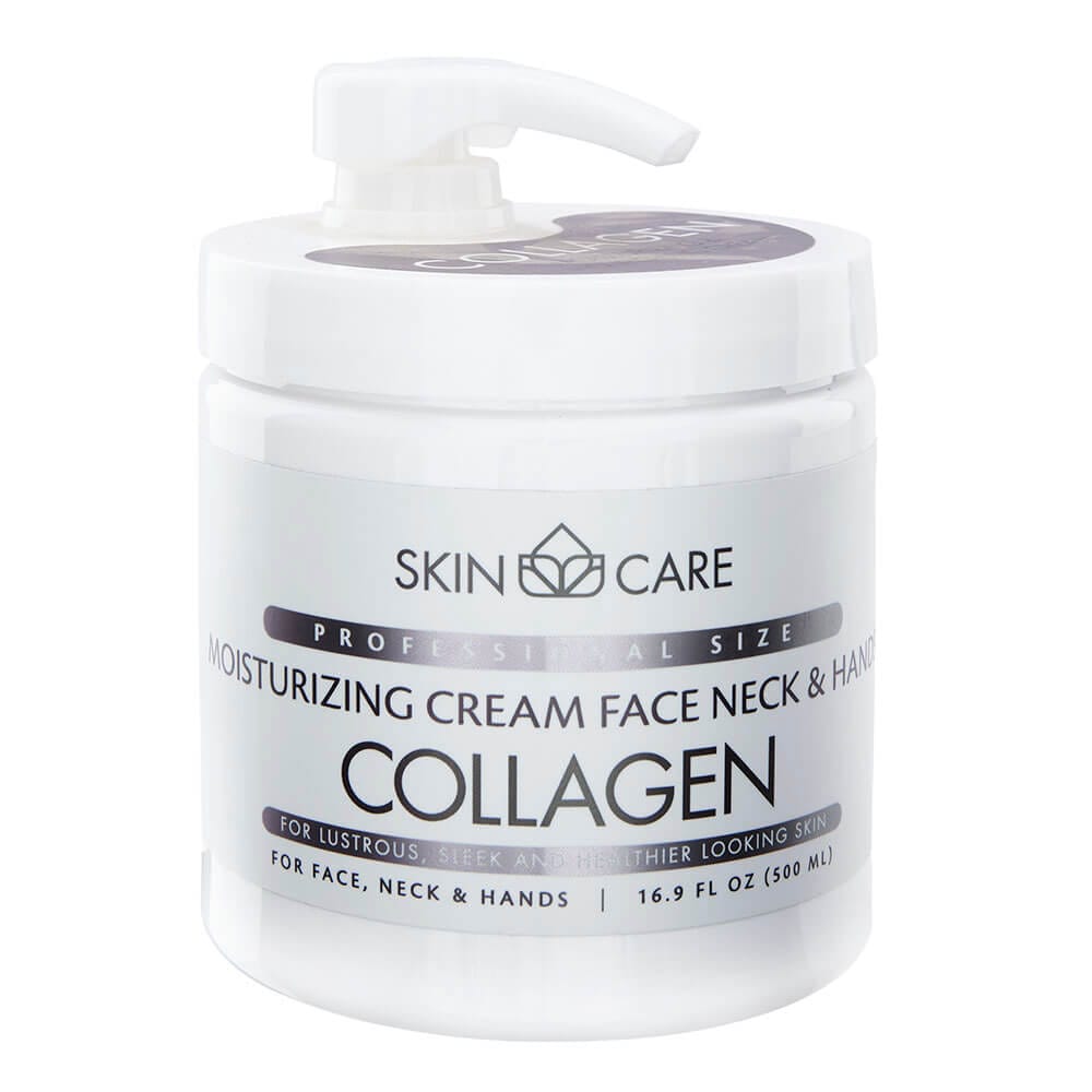 Skin Care Moisturizing Face, Neck, and Hand Collagen Cream, 16.9 oz