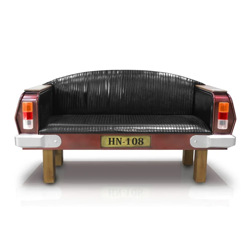 Vintage Car Couch with Bluetooth Speaker and LED Lights