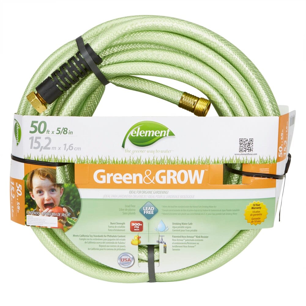 Element 5/8" Green & Grow Garden Hose, 50'