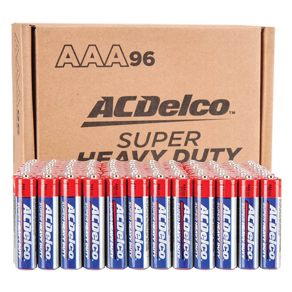 ACDelco Super Heavy-Duty AAA Batteries, 96-Pack