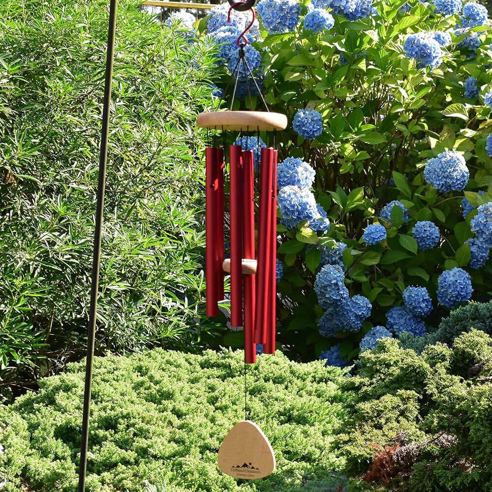 UpBlend Outdoors Kindness 29" Wind Chime, Red