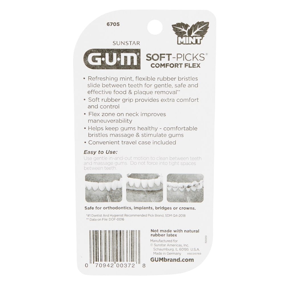 GUM Soft-Picks Comfort Flex Mint Picks, 80-Count