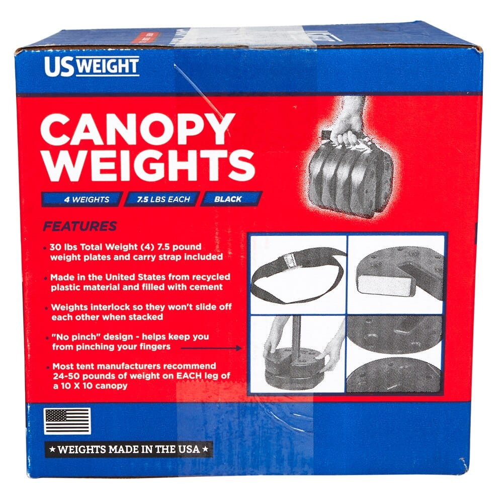 US Weight Canopy Weight Plates with Strap, 4-Count