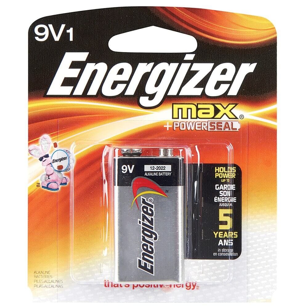 Energizer Max + Powerseal Alkaline 9V Battery