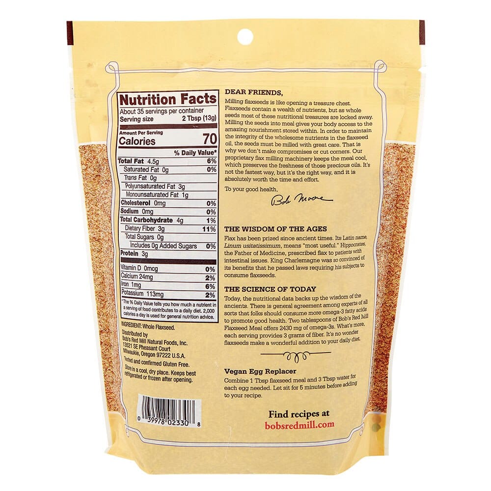 Bob's Red Mill Premium Whole Ground Flaxseed Meal, 16 oz