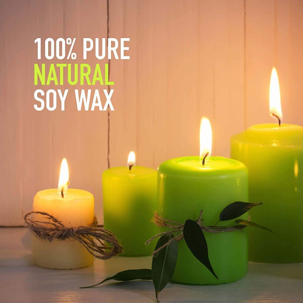 Oraganix Natural Soy Wax DIY Candle Making Kit with 10 6-Inch Wicks, 2 Metal Centering Devices & 2 lbs of Wax