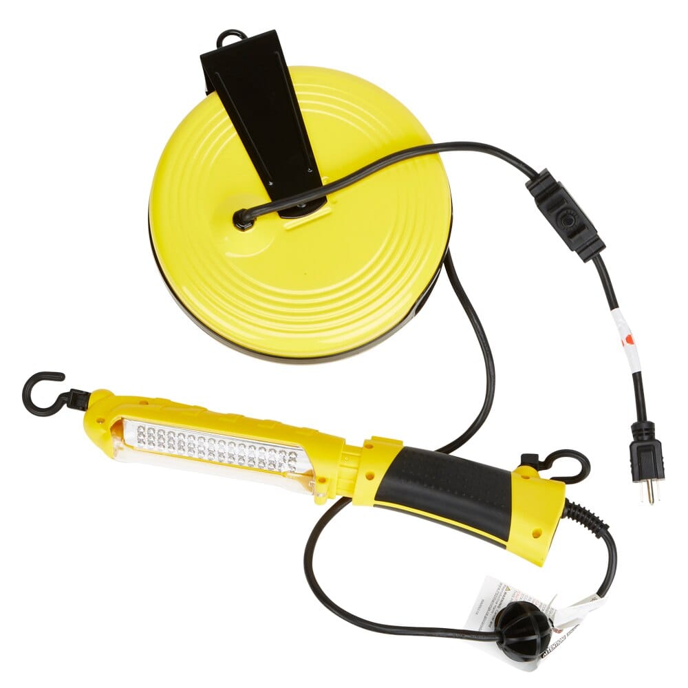 Prime Wire & Cable Ultra Bright LED Worklight with Retractable Metal Cord Reel