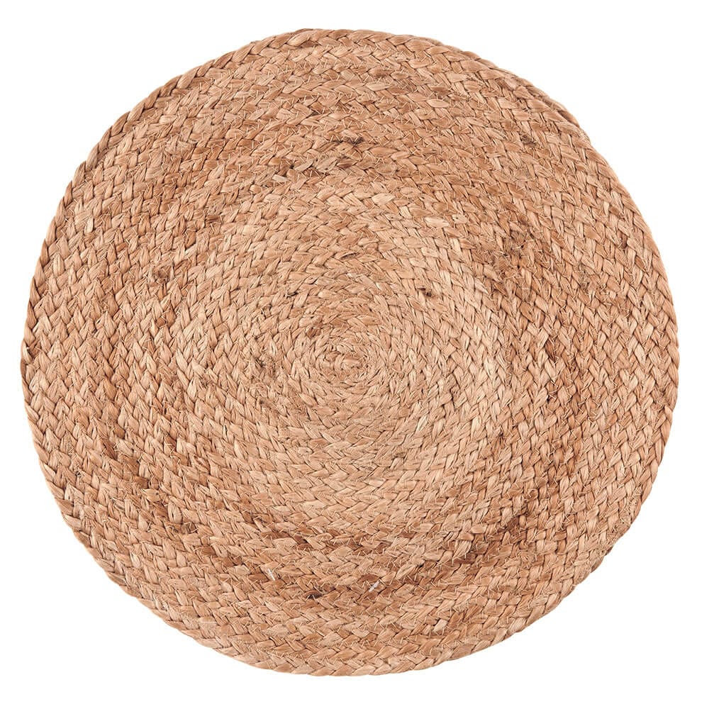 Jute Braided Round Placemats, Set of 2