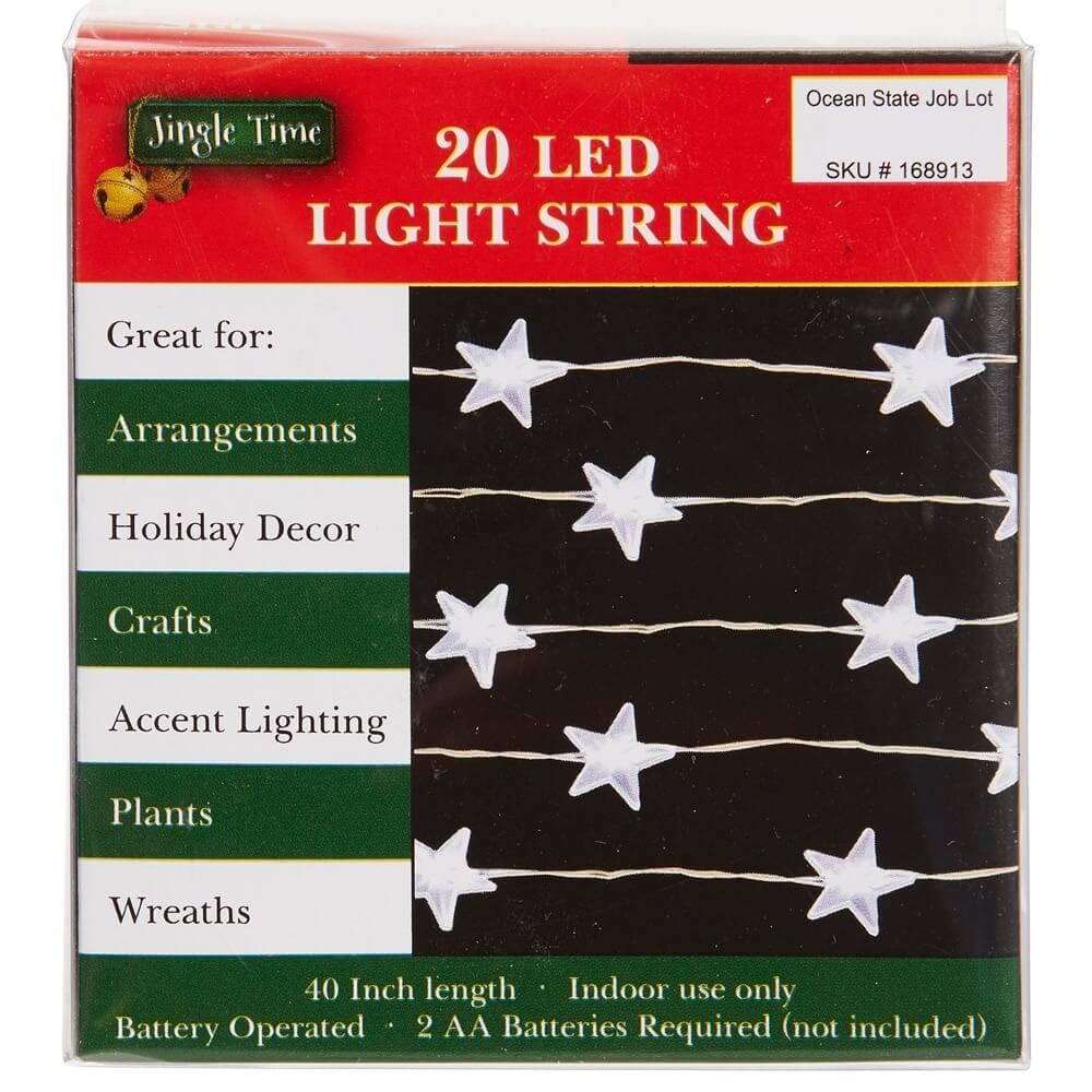 Jingle Time Set of 20 Battery Operated LED Christmas String Lights