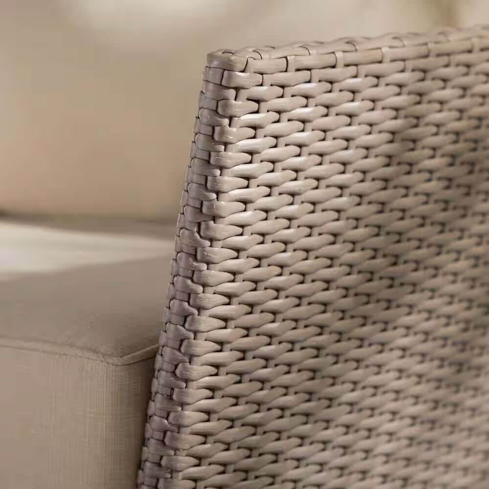 StyleWell Oakshire 2-Piece Resin Wicker Deep Seat Patio Chairs, Tan