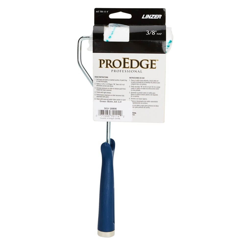Linzer Pro Edge Professional Microfiber Roller with Frame, 4"