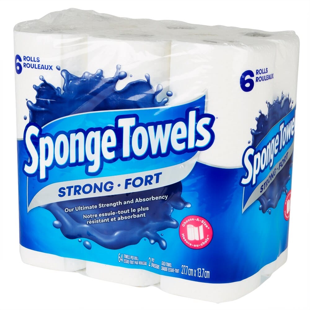 SpongeTowels Paper Towels, 6 Count