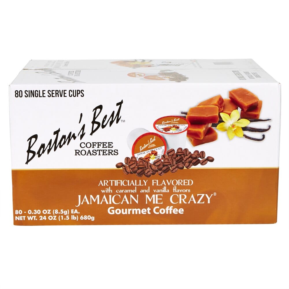 Boston's Best Medium Roast Jamaican Me Crazy Gourmet Coffee Cups, 80 Count