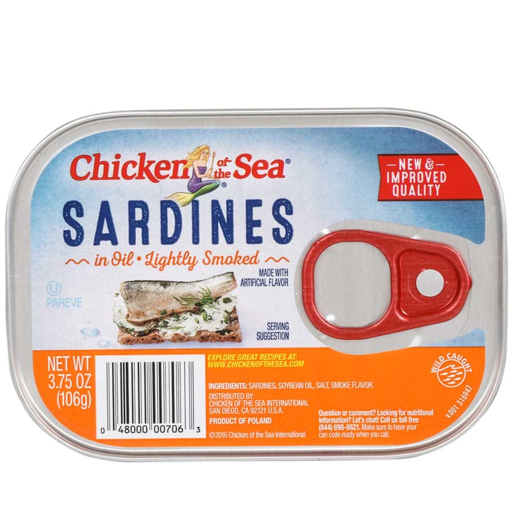 Chicken of the Sea Lightly Smoked Sardines in Oil, 3.75 oz