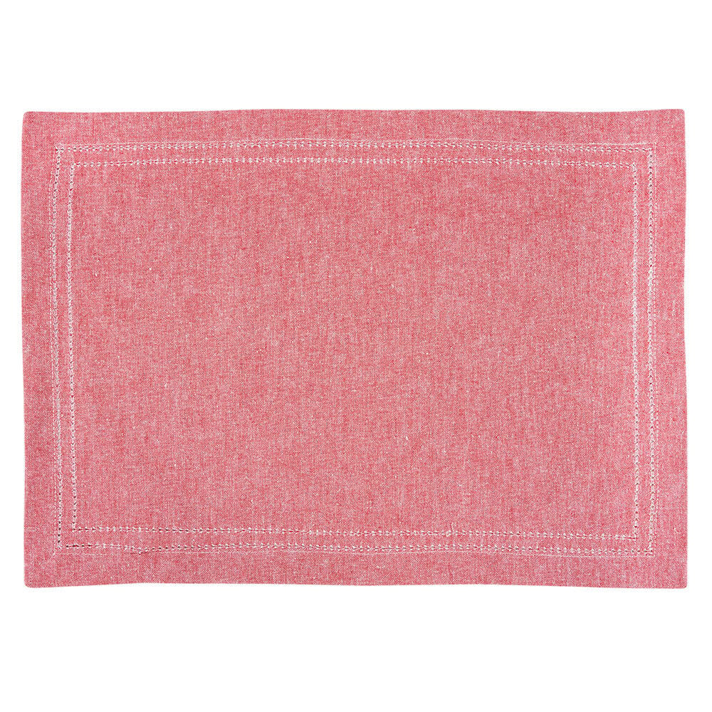 Red Fabric Locklin Placemat, 13 x 19