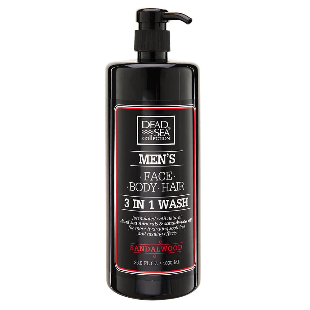 Dead Sea Men's 3-In-1 Sandalwood Wash, 33.8 oz