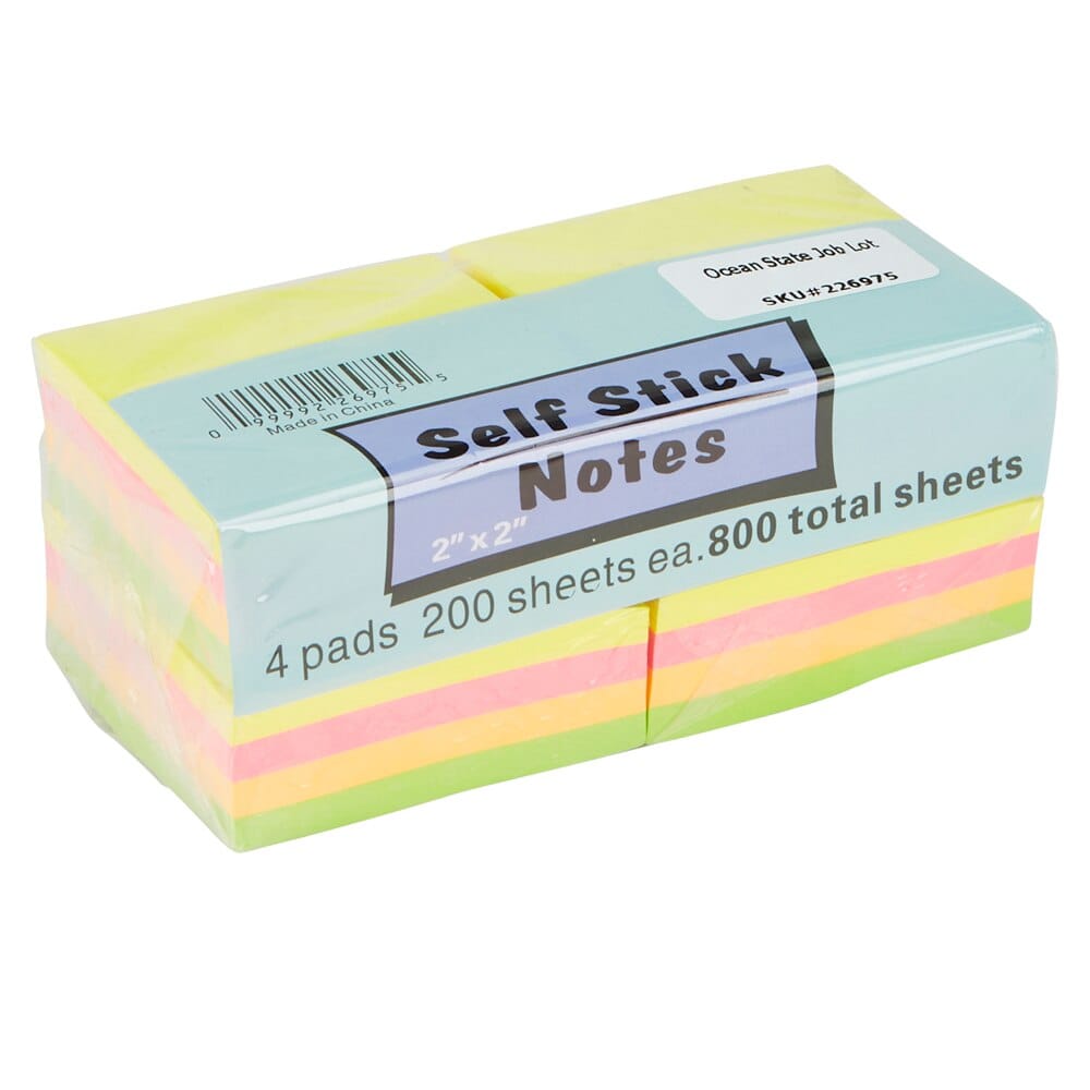 Self Stick Notes, 4-Count