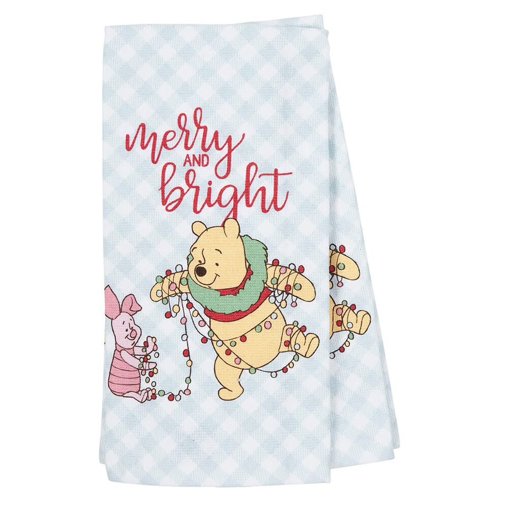 Disney's Winnie The Pooh Christmas Kitchen Towels, Set of 2