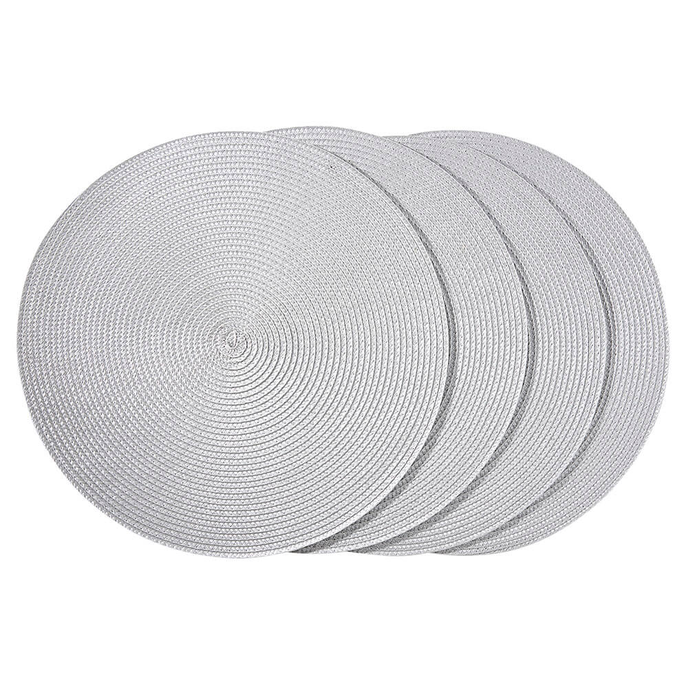 Indoor/Outdoor Round Woven Placemats, Set of 4