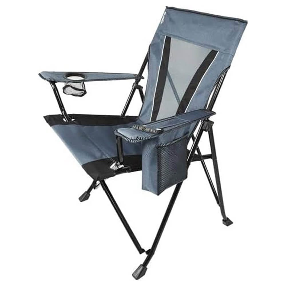 Kijaro XXL Dual Lock Portable Camping Chair with Built-In Cooler, Hallett Peak Gray