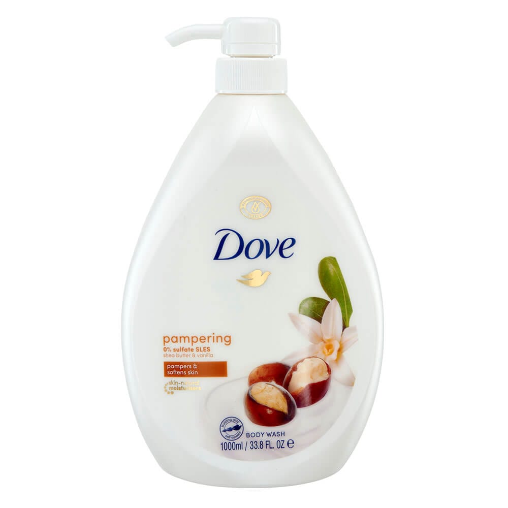 Dove Pampering Shea Butter & Vanilla Body Wash, 33.8 oz