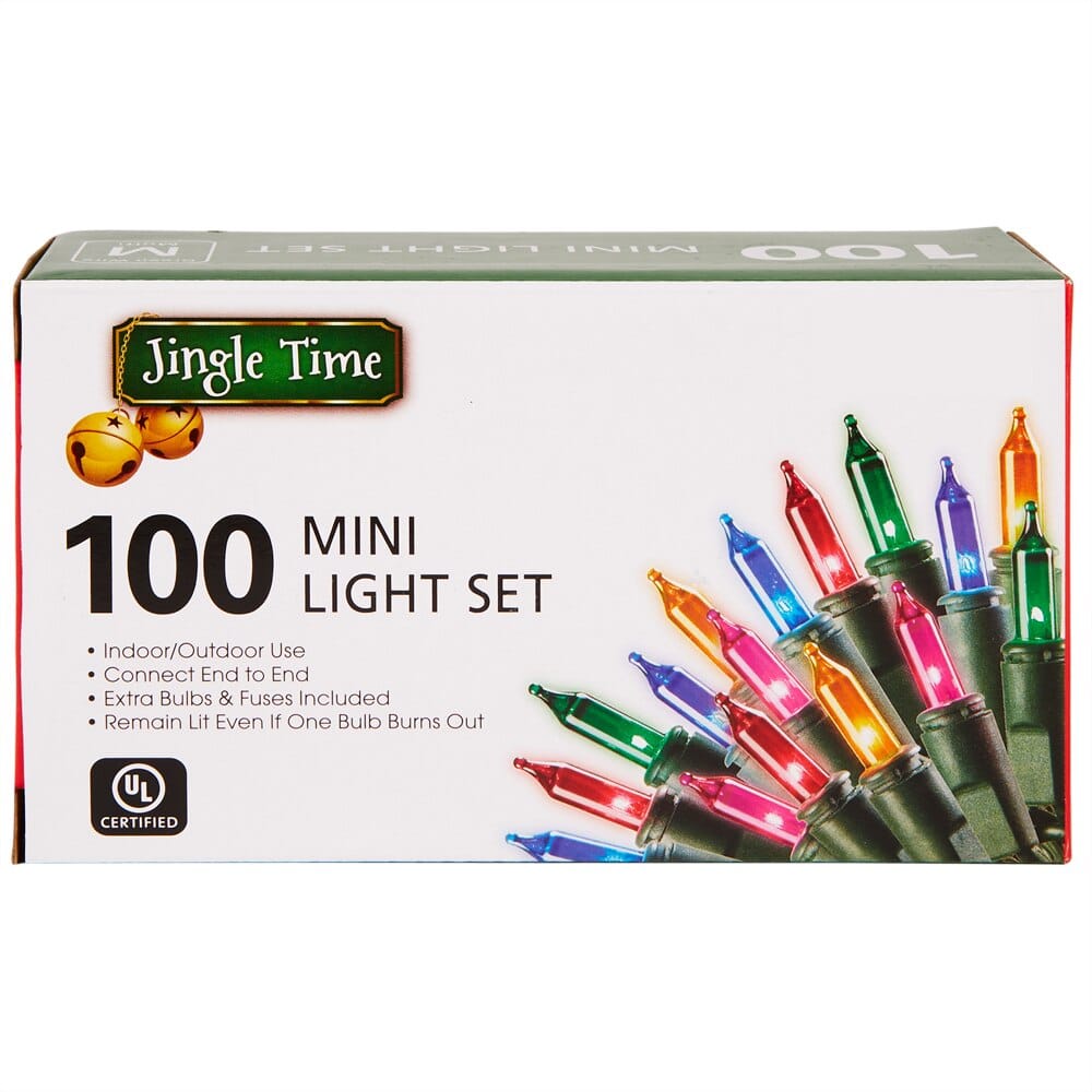 Jingle Time Multicolor Mini String Lights, Set of 100