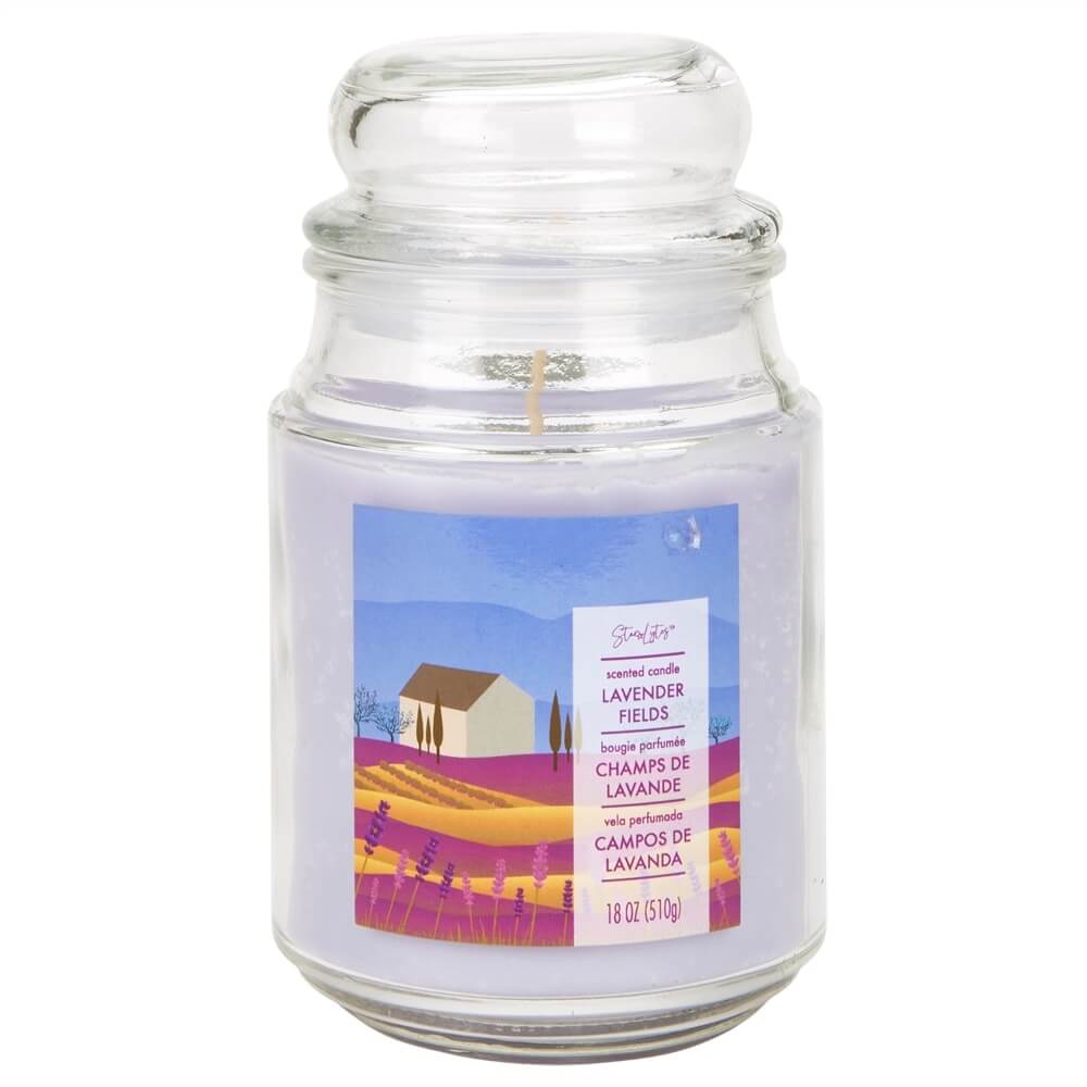 Star Lytes Lavender Fields Apothecary Scented Jar Candle, 18 oz