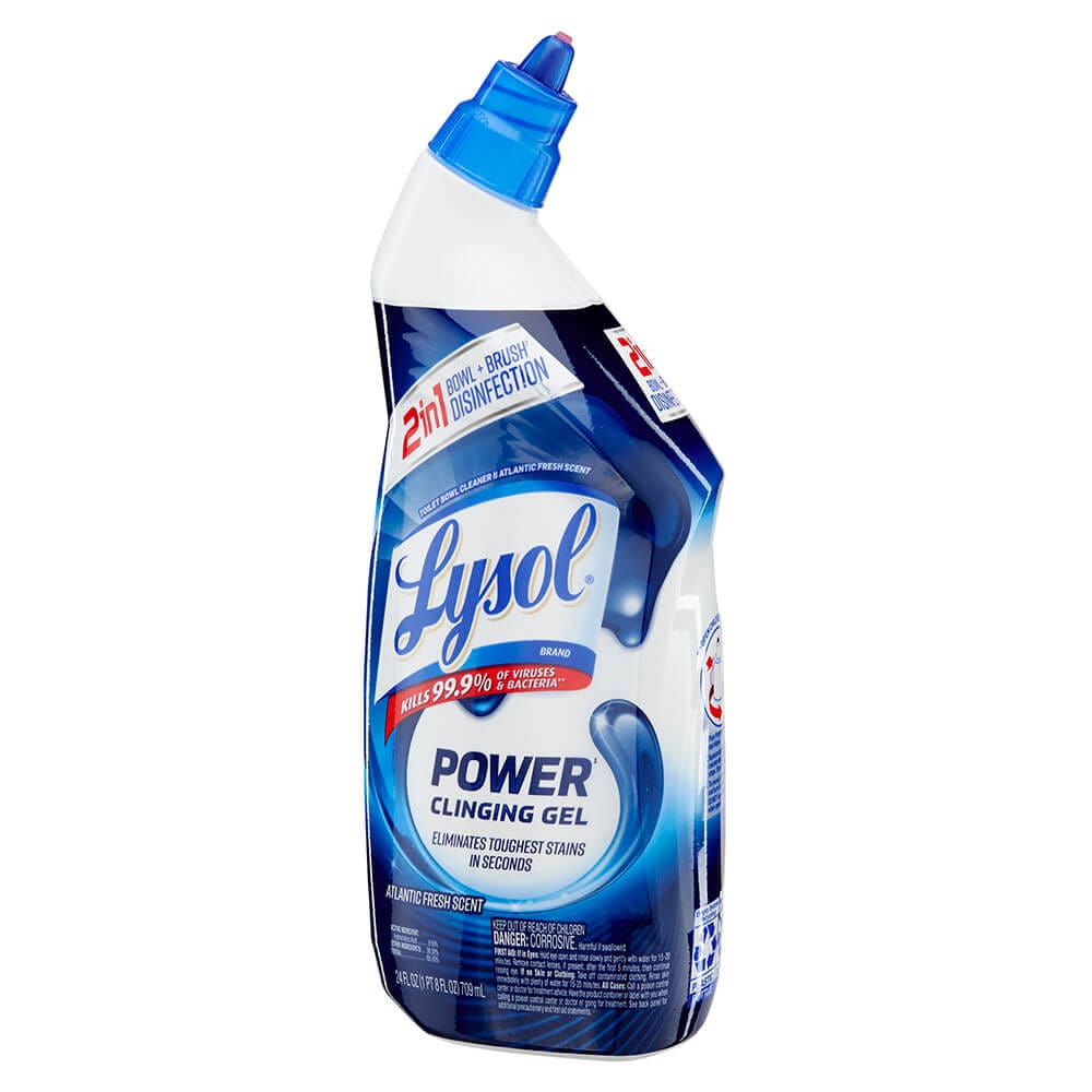Lysol 2-In-1 Disinfecting Toilet Bowl + Brush Power Cleaning Gel, 24 oz
