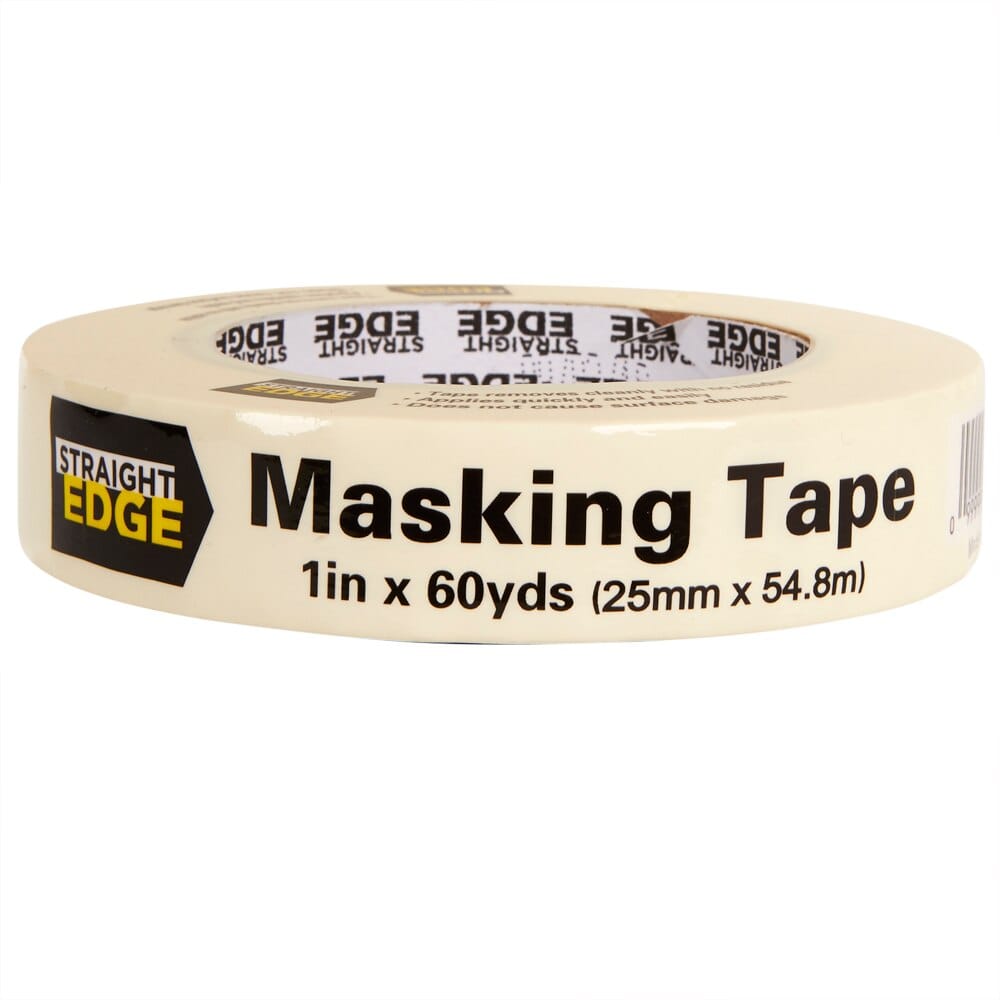 Straight Edge Masking Tape, 1" x 60 yds