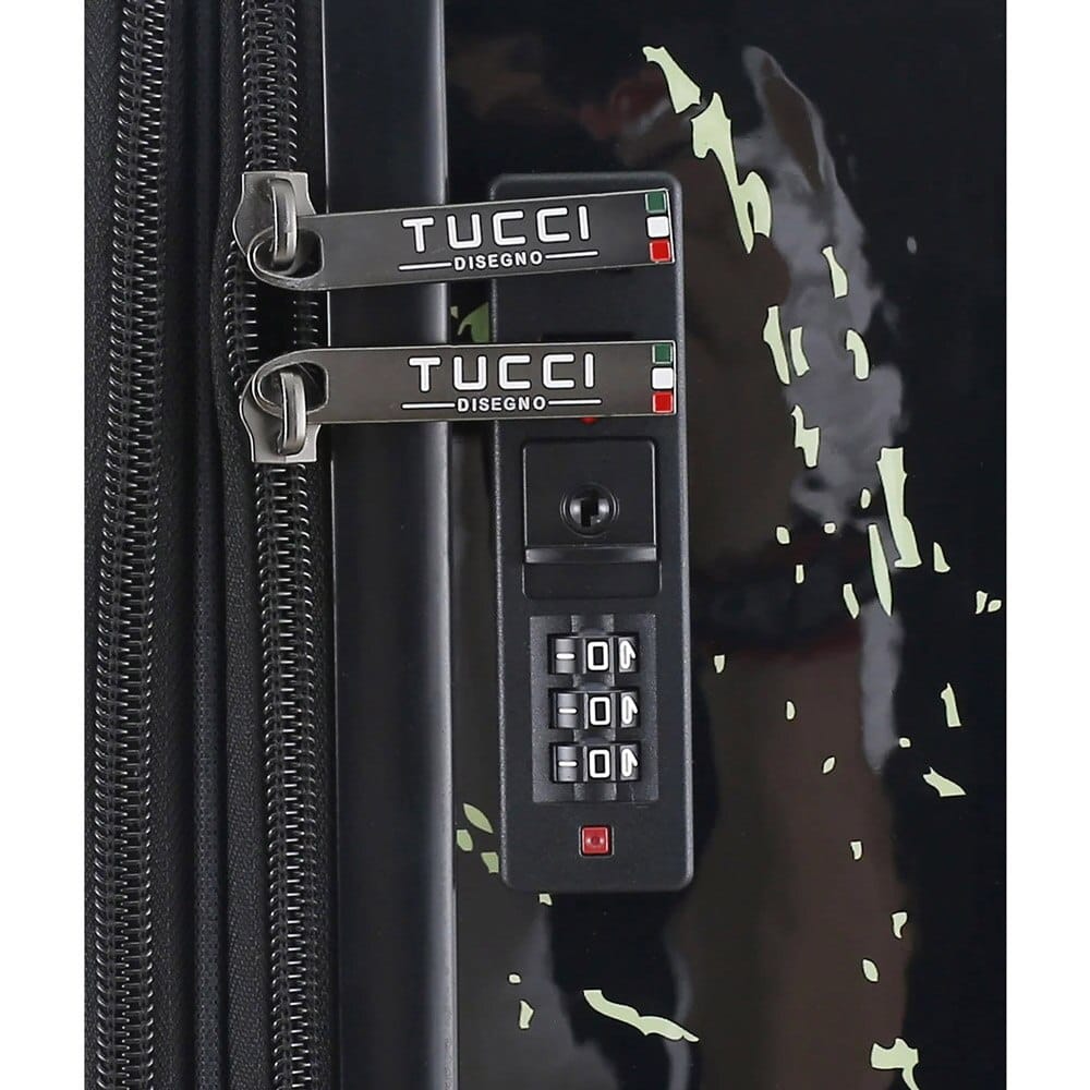 TUCCI Italy Spray Art Peace In The World 3-Piece Set (20", 24", 28") Luggage Set