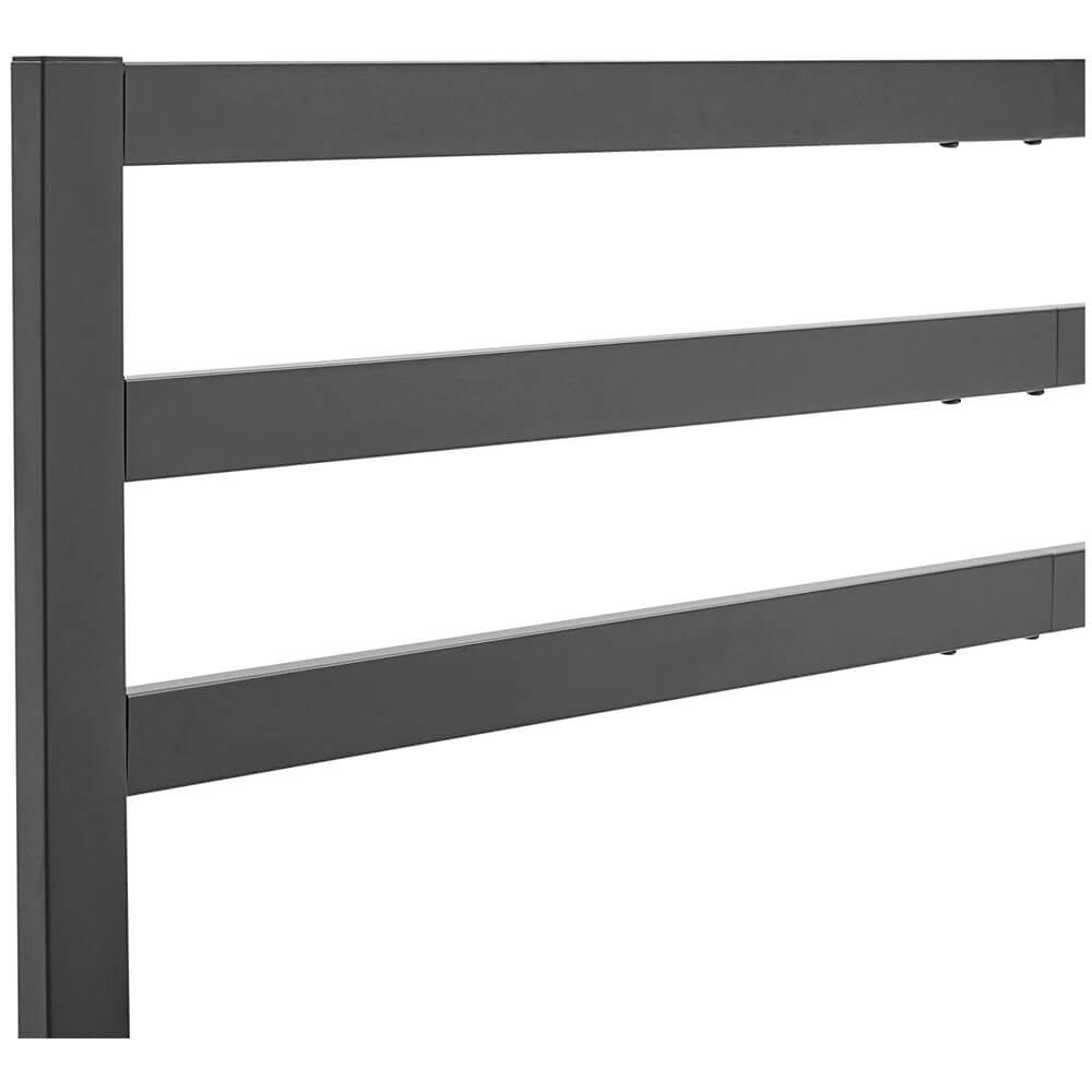 Classic Brands Grande Metal Full Bed Frame with Headboard, Black