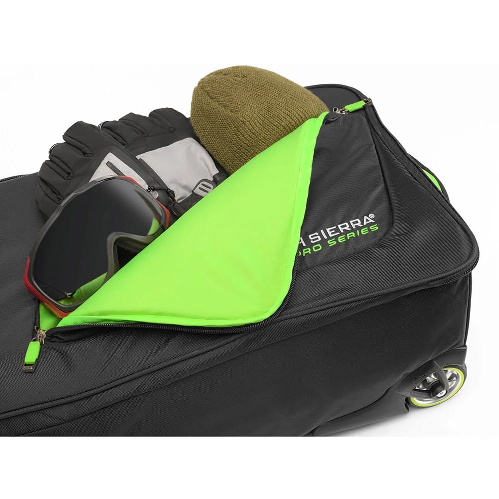 High Sierra Adjustable Wheeled Ski/Snowboard Bag, Black/Zest