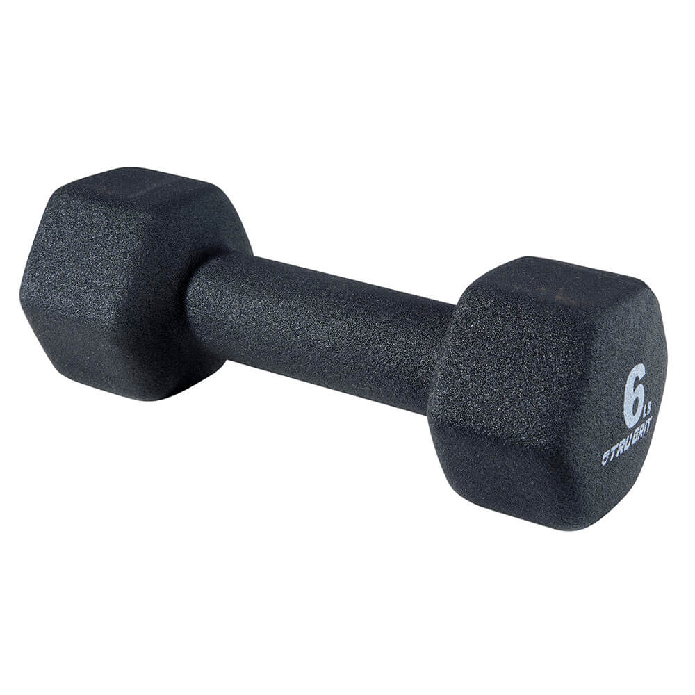 Tru Grit Fitness 6 lb Neoprene Hex Single Dumbell