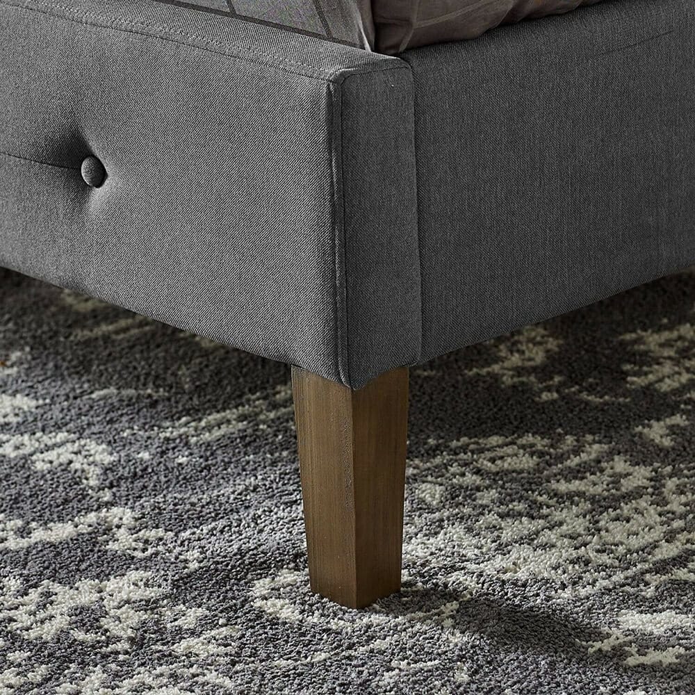 Classic Brands Seattle Upholstered Full Bed Frame, Gray