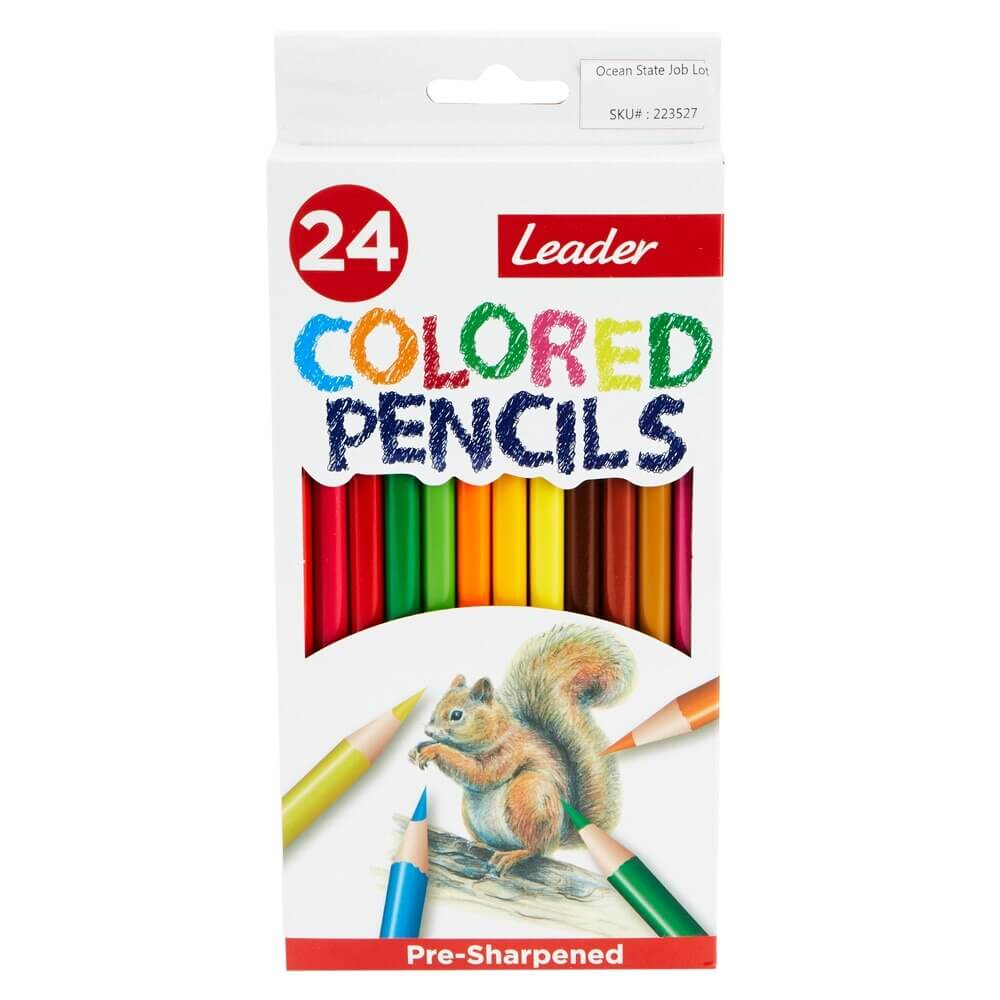Leader Colored Pencils, 24 Piece