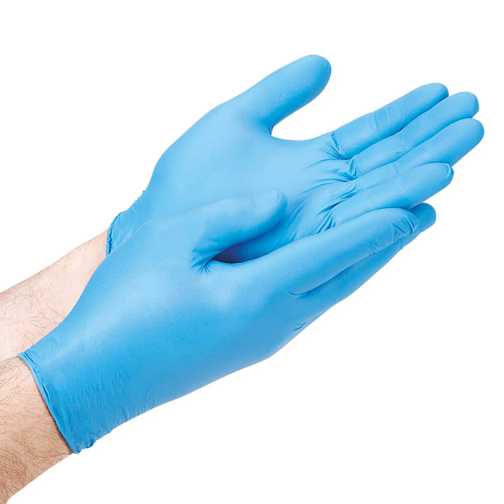 Derma-Lite Powdered Nitrile Disposable Large Gloves, 100 Count