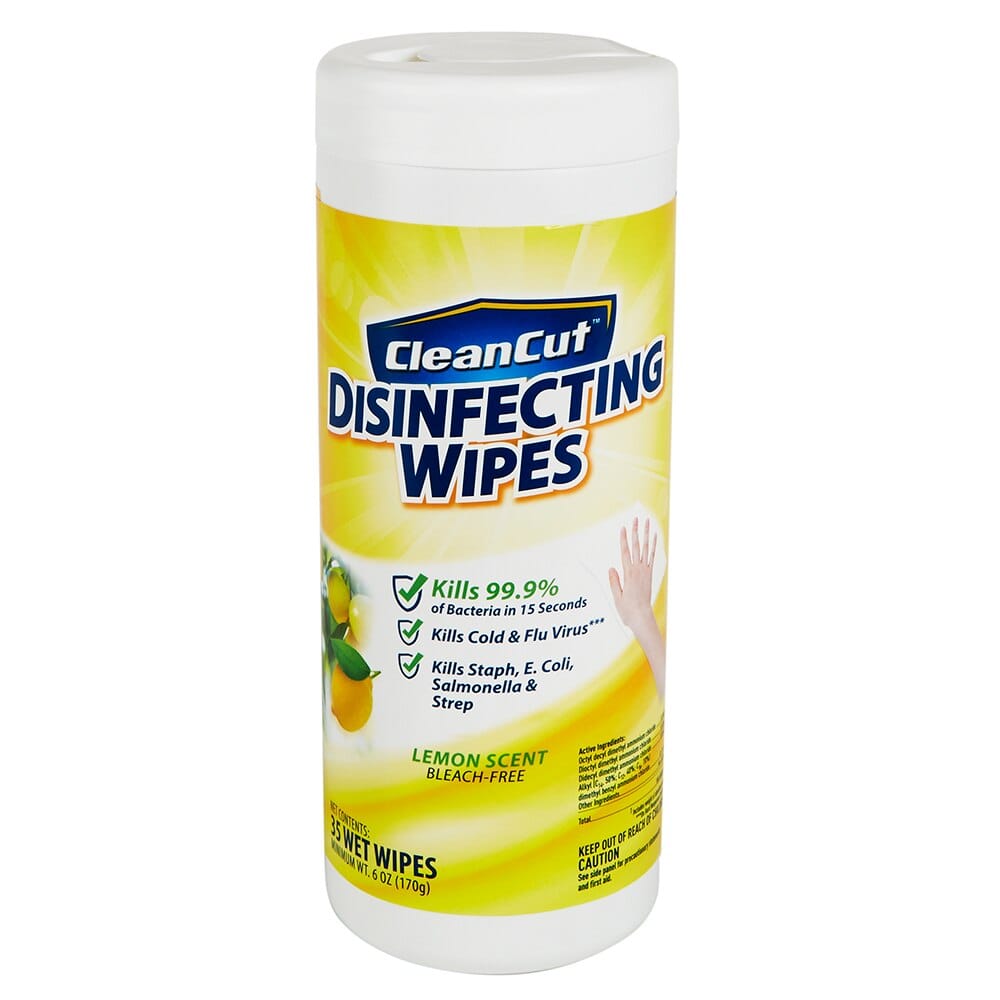 Clean Cut Disinfecting Wipes, Lemon Scent, 35 Count