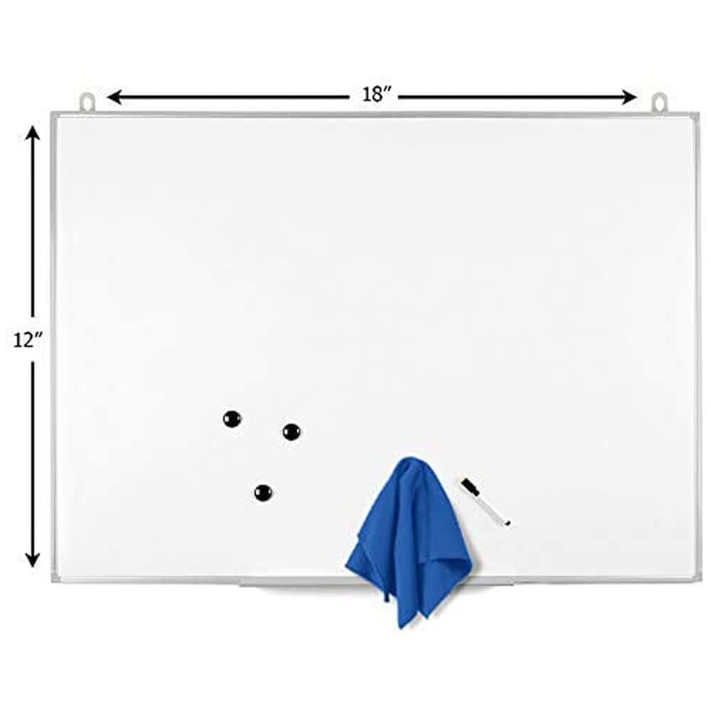 Officeline Ultra-Slim, Lightweight 12" x 18" Magnetic Dry Erase Board with Accessories