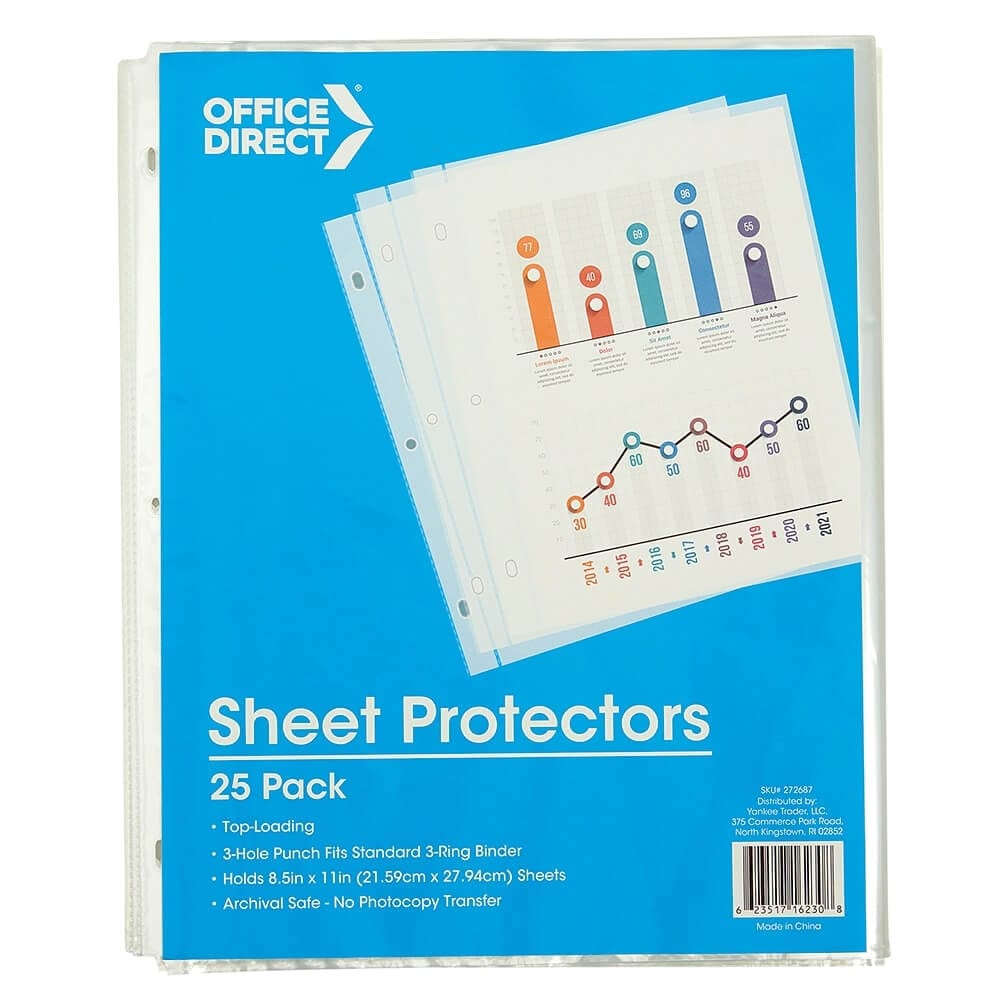 Office Direct Sheet Protectors, 25-Count