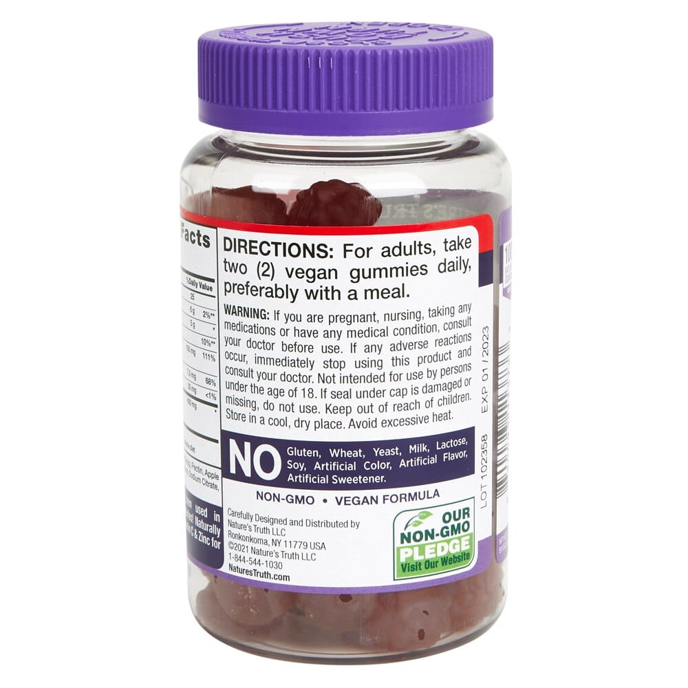 Nature's Truth® Sambucus Black Elderberry Plus Vitamin C & Zinc Vitamin Gummies, 65-Count