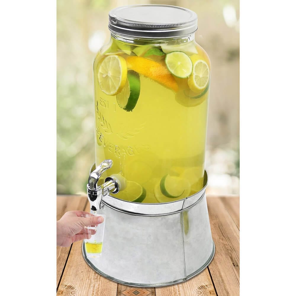 Estilo Glass Mason Jar Beverage Dispenser