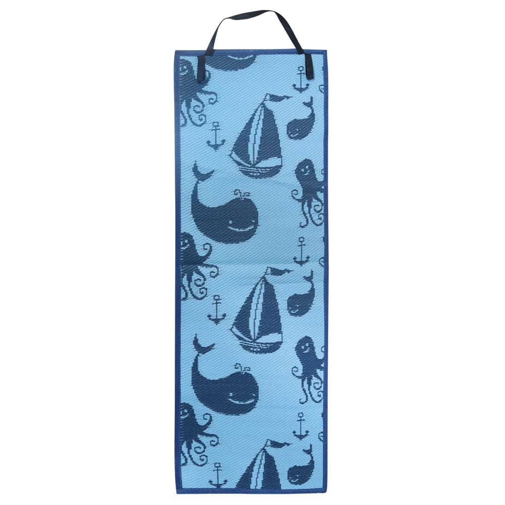 Kids Reversible Roll-Up Beach Mat with Strap, 24"x60"