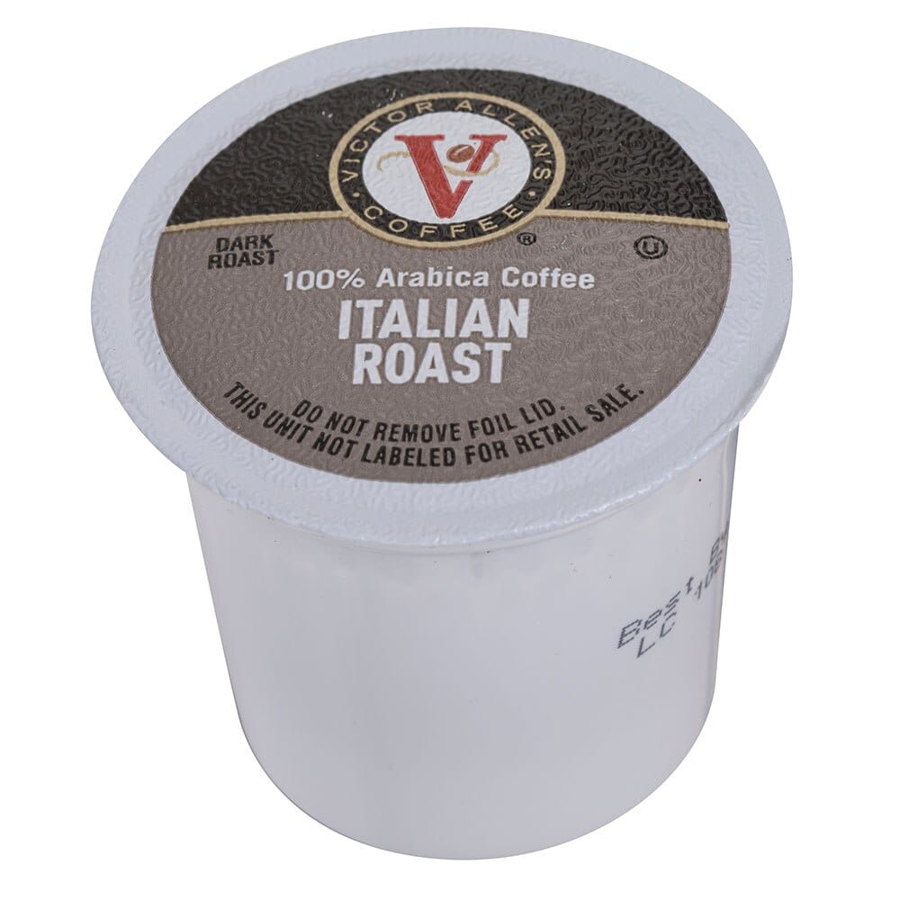 Victor Allen's Italian Dark Roast Coffee Cups, 80 Count